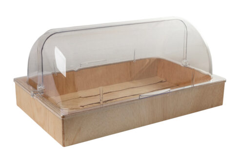 BSW0017.WOOD.BASKET - Wood Display Basket for Roll Top Dome (530x320x80mm)